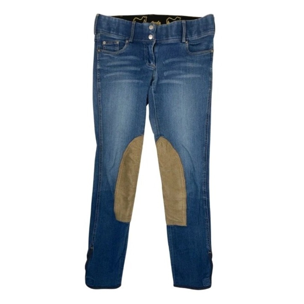 Goode Rider Denim  Knee Patch Breeches Size 28L Jeans‎ Horse Equestrian Riding